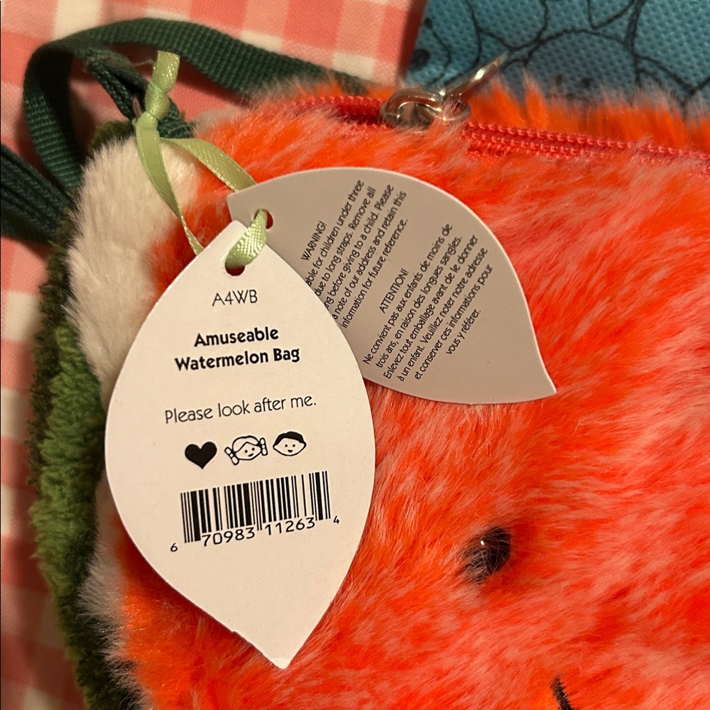 NWT Jellycat Amuseables Watermelon crossbody bag - Picture 3 of 4